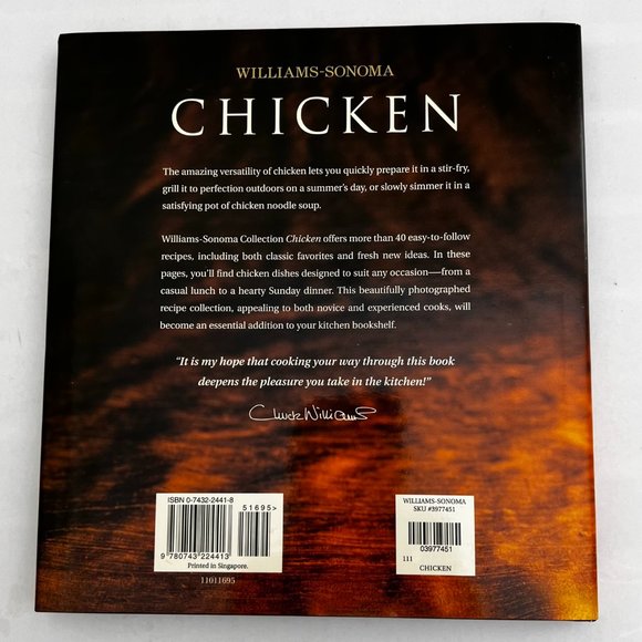 SOLD✨2/$30,3/$40✨ Williams-Sonoma Cook Book Collection Hard Cover "CHICKEN" - Picture 2 of 10